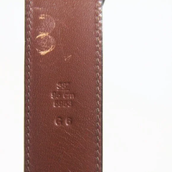 Coach Vintage Belt Men sz 38 Brown Leather Brass Buckle Classic style - Picture 8 of 10